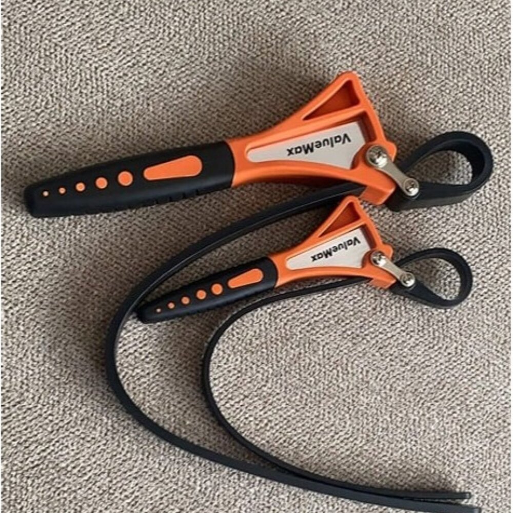 New 2-piece Strap Wrench Set, Adjustable Wrench with Max Diameter 4" and 6"